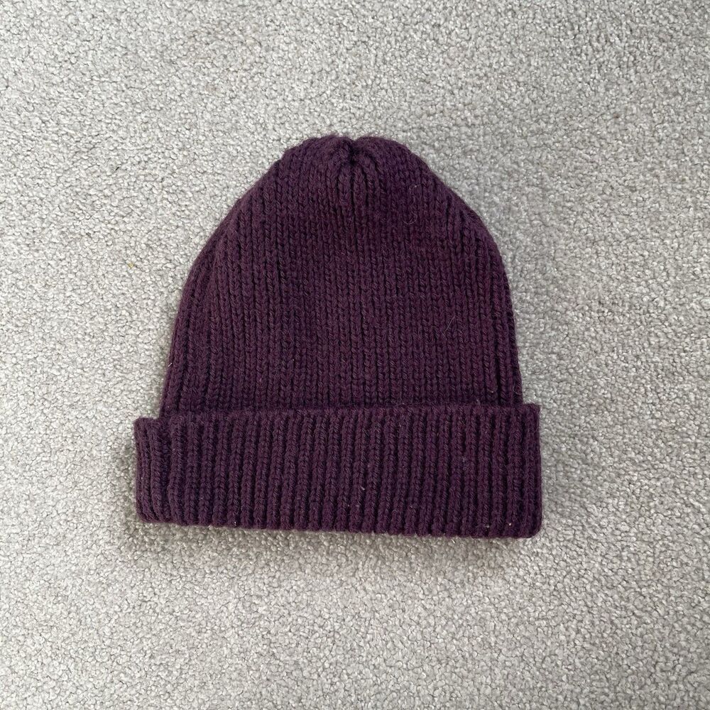 Great Northern Vintage 100% Wool Winter Warm Hat Cap Beanie Purple Unisex OS